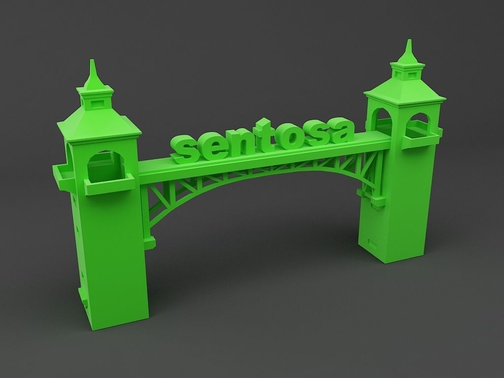 Sentosa Island Gate Singapore 3D print model_5