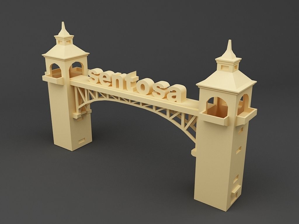 Sentosa Island Gate Singapore 3D print model_3