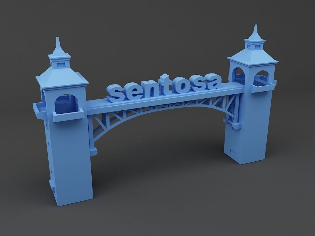 Sentosa Island Gate Singapore 3D print model_4