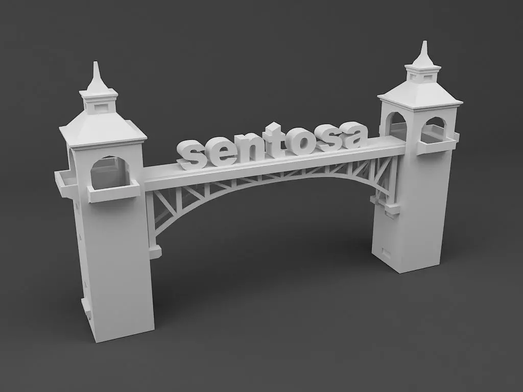 Sentosa Island Gate Singapore 3D print model_0