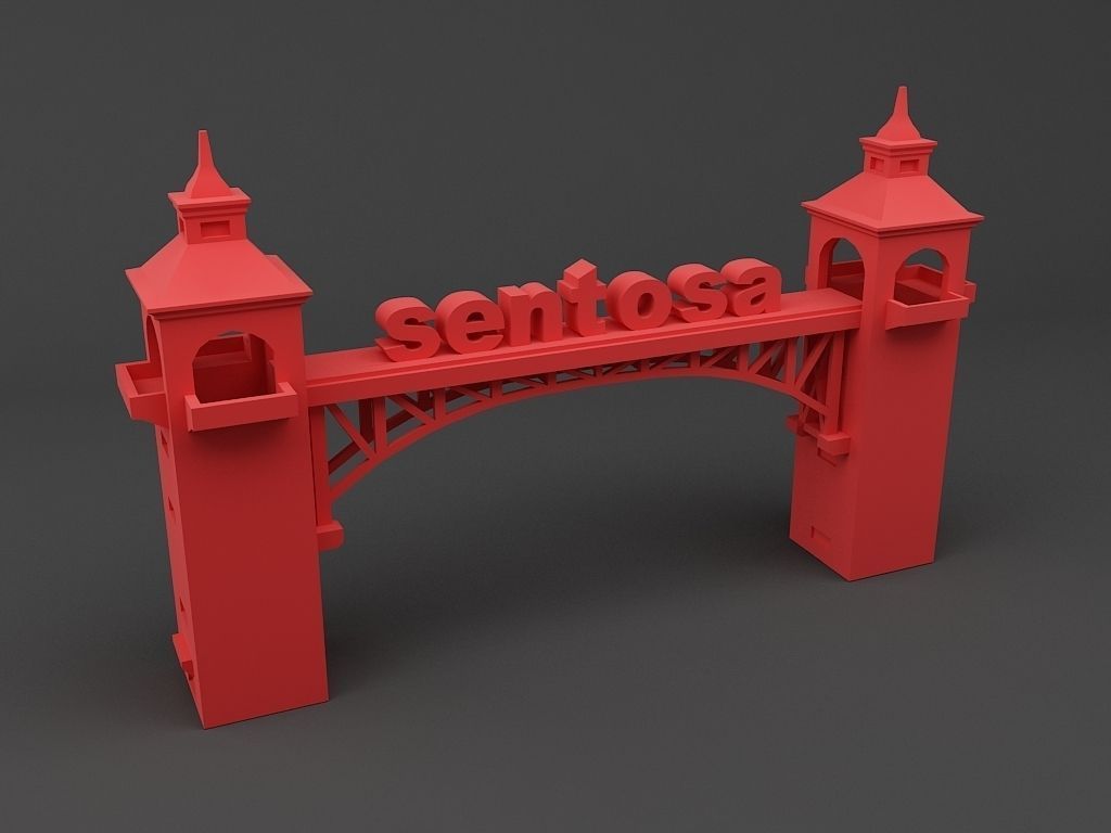 Sentosa Island Gate Singapore 3D print model_1