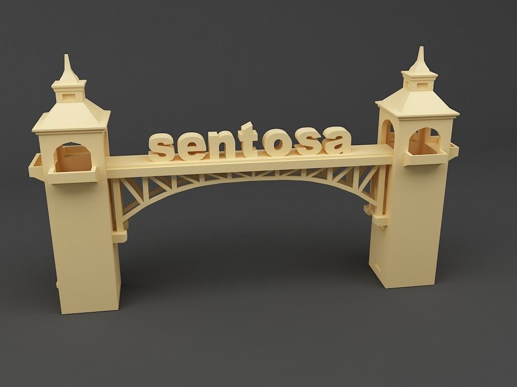 Sentosa Island Gate Singapore 3D print model_6