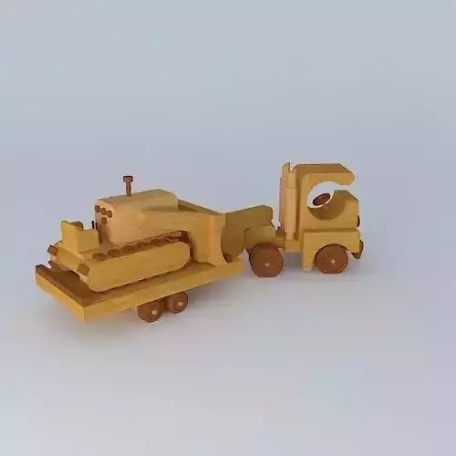 Truck board with tractor