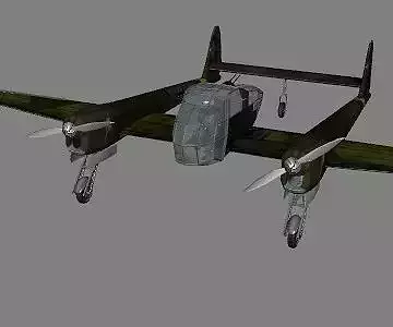 Focke-Wulf FW 189 Low-poly 3D model