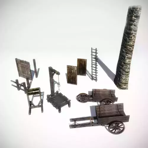 10  Medieval Props Collection for Games 