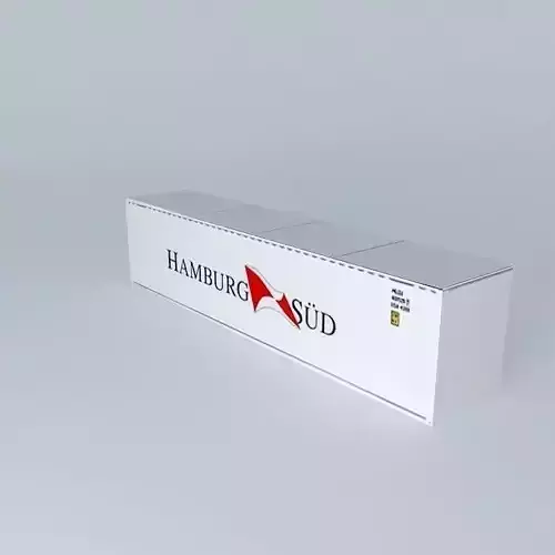 White Hamburg Sud container 40 39