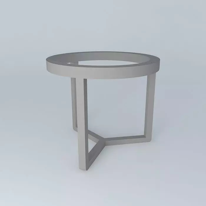 Metal Side Table 3D model_0