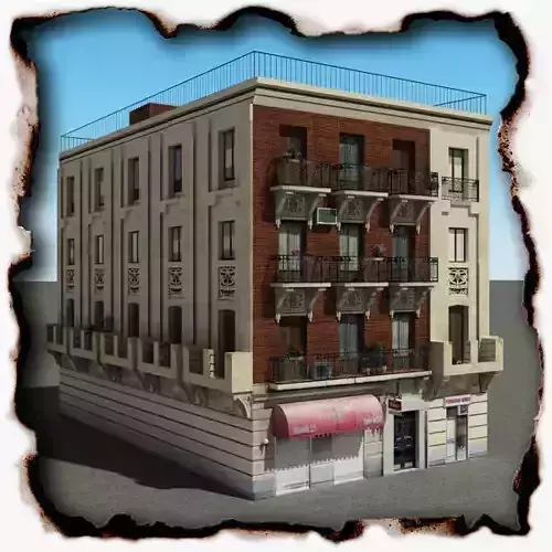 Building apartment with balcony