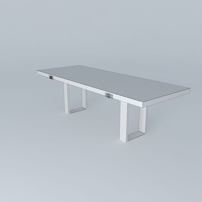 Dining Table 3D model_4