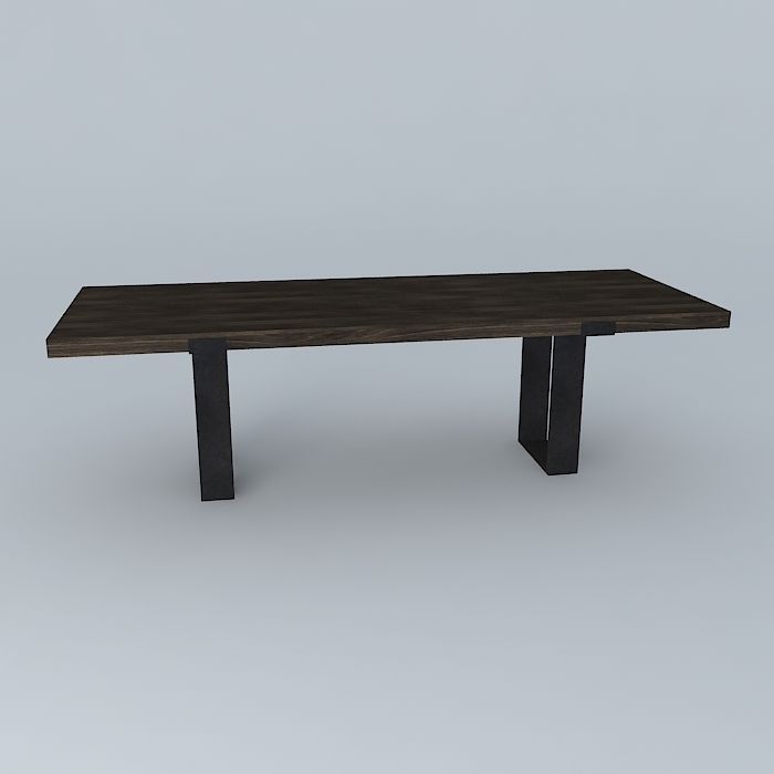 Dining Table 3D model_2
