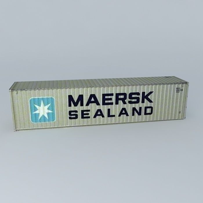 Maersk Sealand Container 40 Free 3D model_2