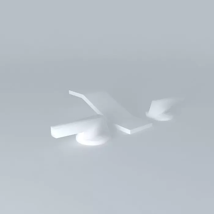 Faucet pair of bathroom faucets 3D model_0