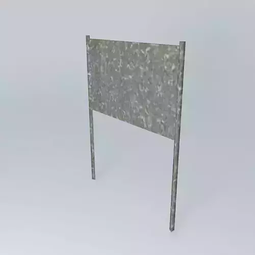 Unmarked Holes Danger Sign Free 3D model