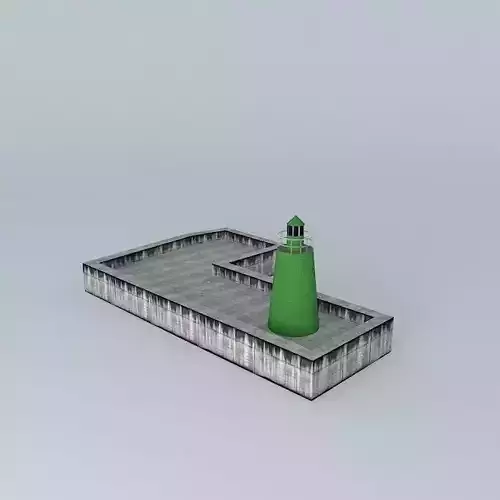 Skagen Harbour Entrance Lighthouse 1 Free 3D model