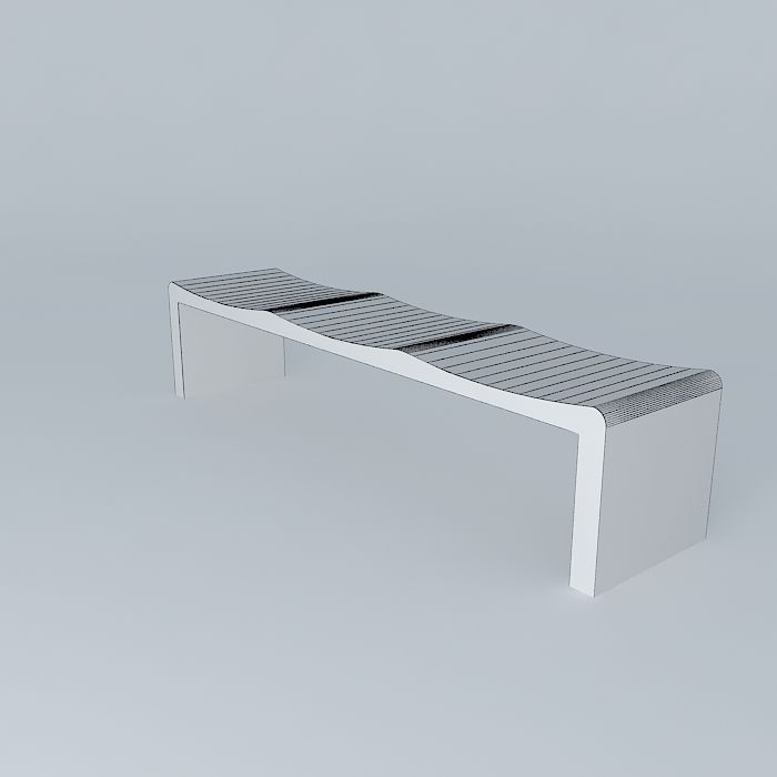 Bed End Bench 3D model_4