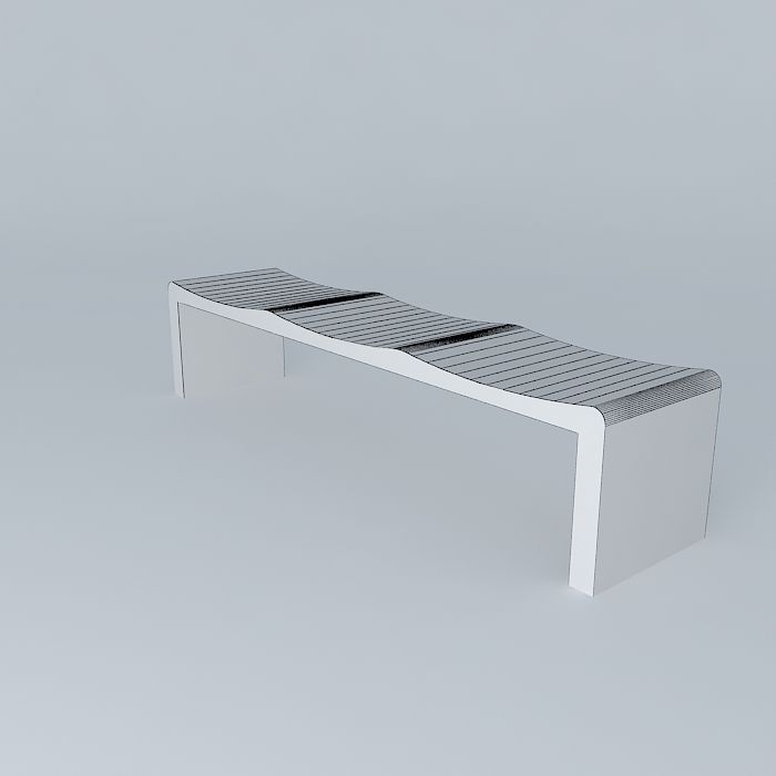 Bed End Bench 3D model_3