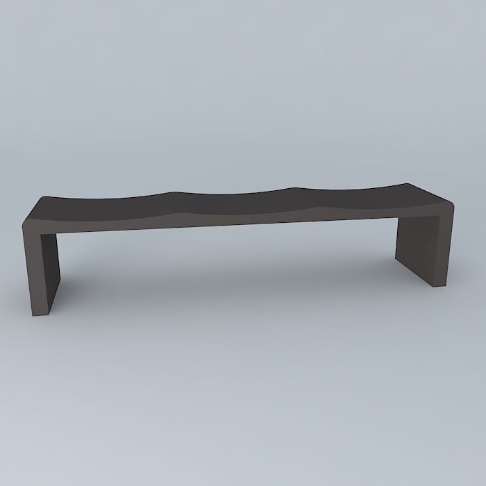 Bed End Bench 3D model_2