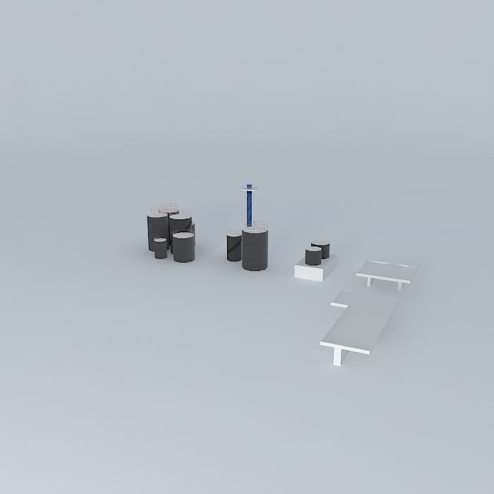 Lubrizol Tanks North Free 3D model_1