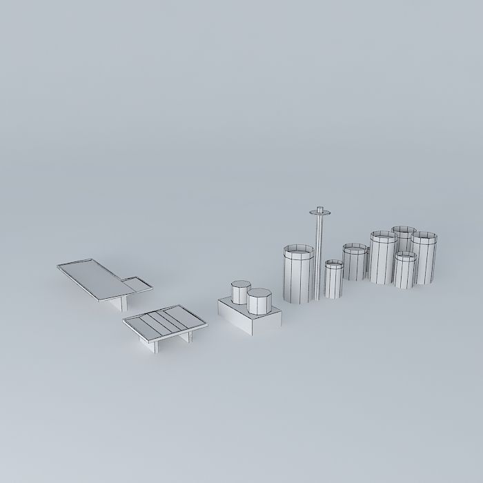 Lubrizol Tanks North Free 3D model_3