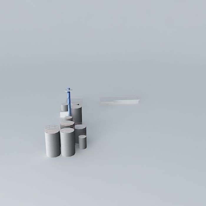 Lubrizol Tanks North Free 3D model_2