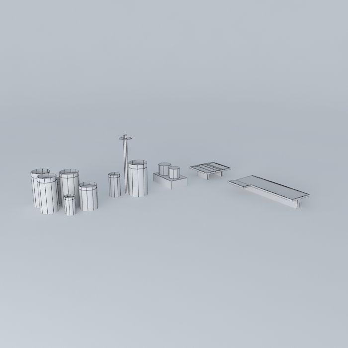 Lubrizol Tanks North Free 3D model_4