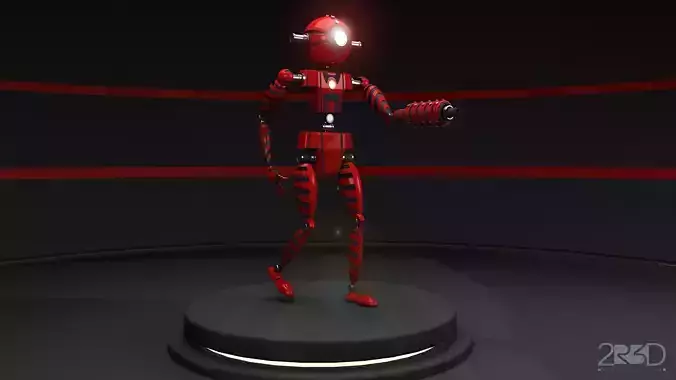 Robot on platform 3D model