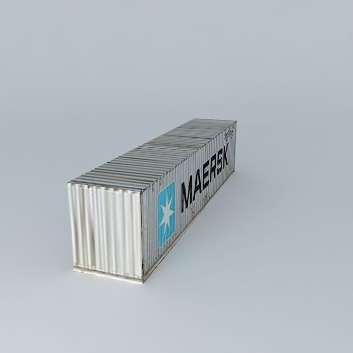 Maersk Container 40 Free 3D model_1