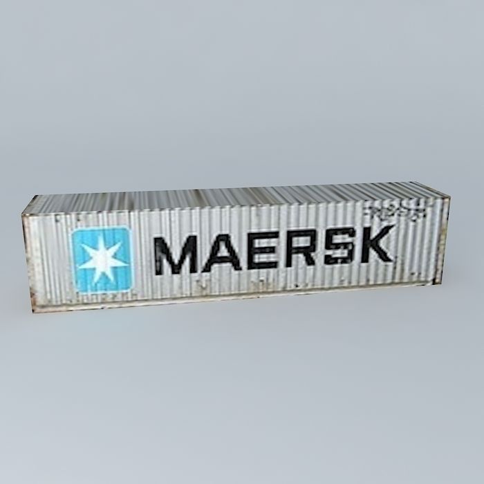 Maersk Container 40 Free 3D model_2