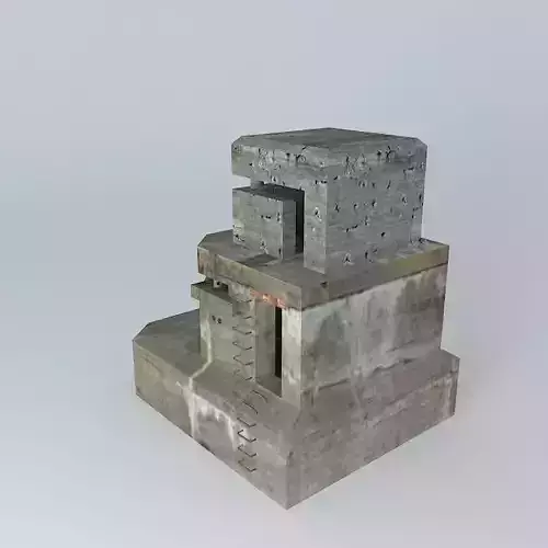 Artillery Fire Control Bunker Battery Waldam Free 3D model