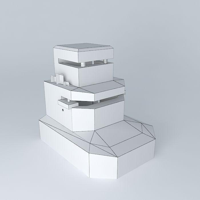 Artillery Fire Control Bunker Battery Waldam Free 3D model_4