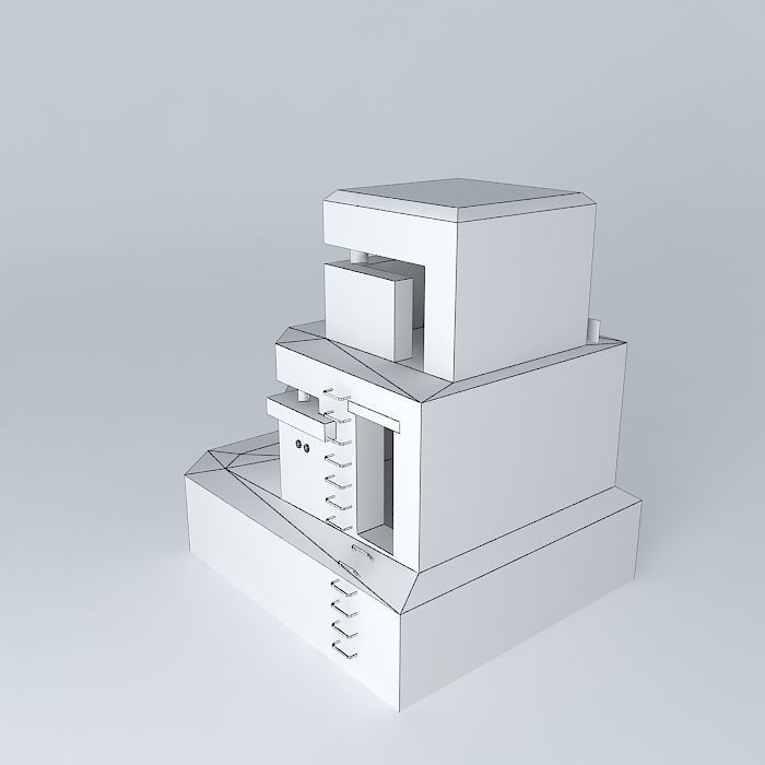 Artillery Fire Control Bunker Battery Waldam Free 3D model_3