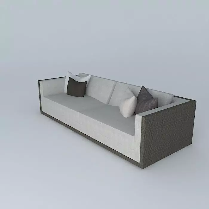 Sofa with pillows 3D model_0