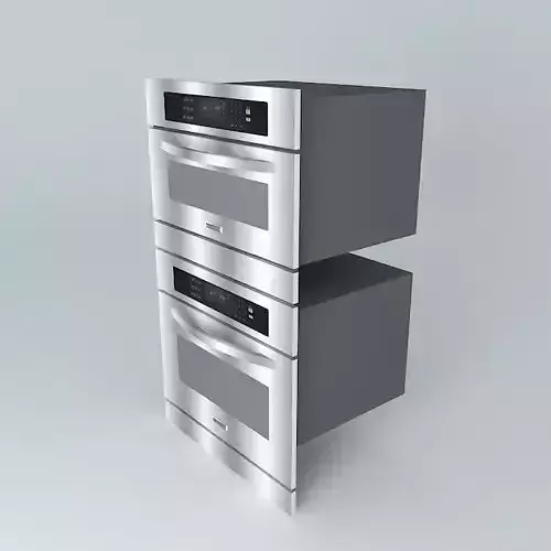 Oven stainless steel with two drawers