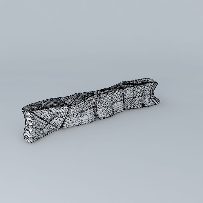 Bench vertebrae 3D model_3