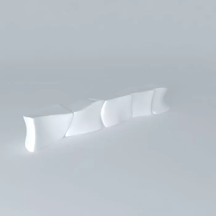 Bench vertebrae 3D model_0