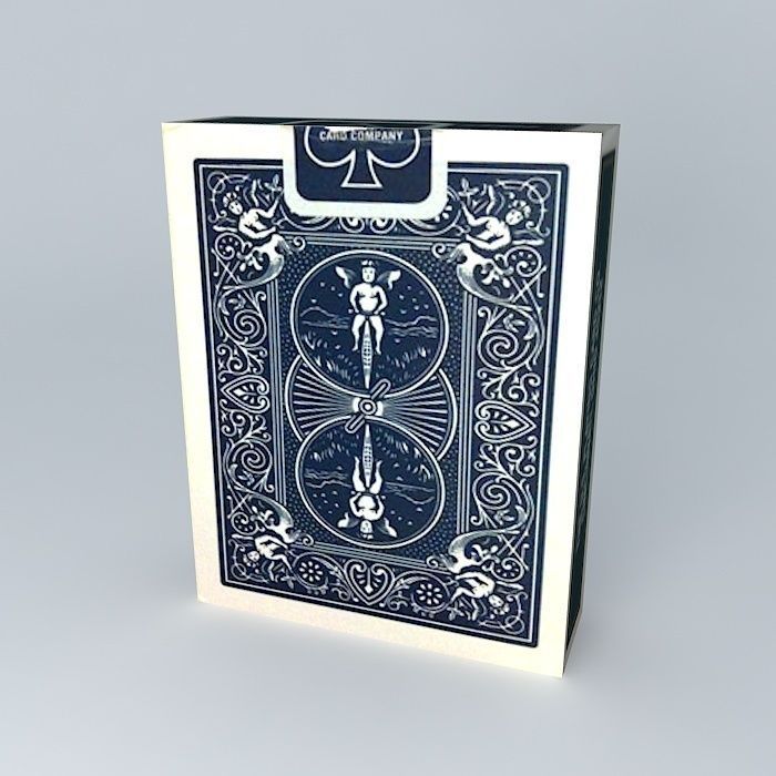 Deck of Bicycle Cards Free 3D model_1