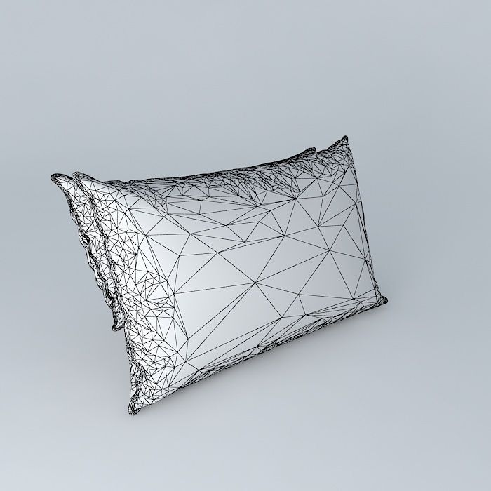 Realistic Bed Pillows 3D model_3