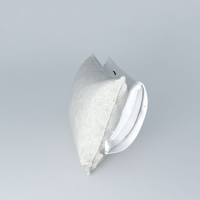 Realistic Bed Pillows 3D model_2