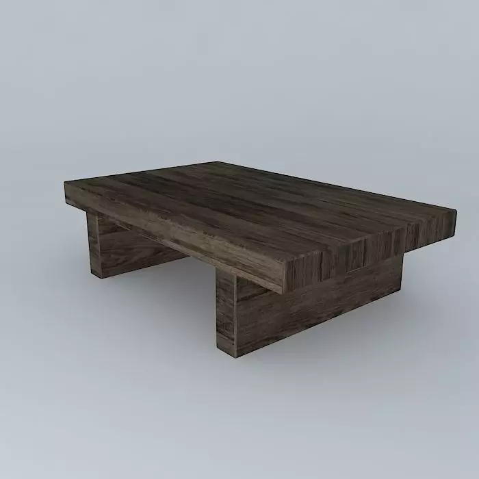 Teak Coffee Table 3D model_0