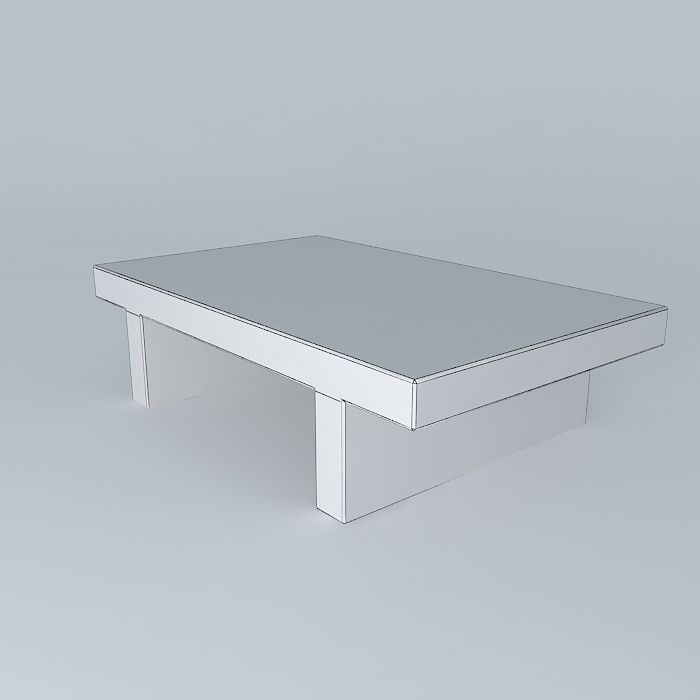 Teak Coffee Table 3D model_3