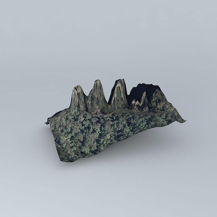 The Three Sisters remake terrain Free 3D model_2