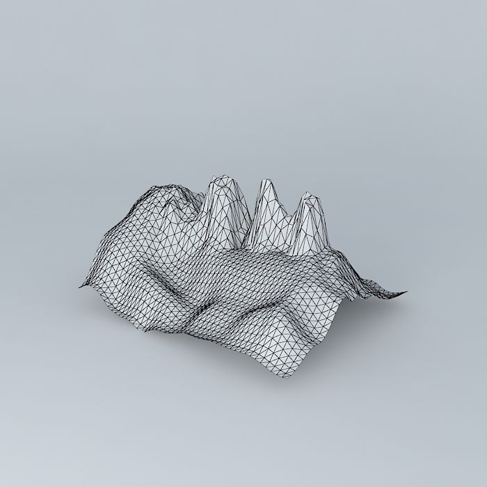 The Three Sisters remake terrain Free 3D model_3