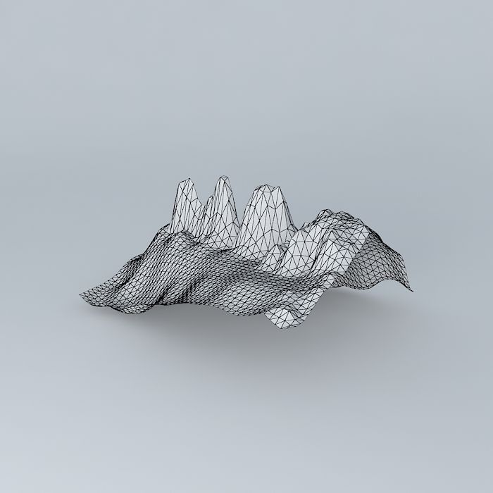 The Three Sisters remake terrain Free 3D model_4