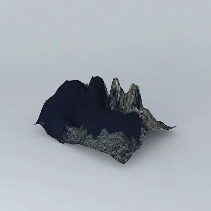The Three Sisters remake terrain Free 3D model_0