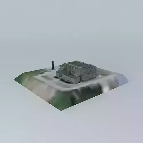 Defensive Bunker R667 Les Moulins Free 3D model