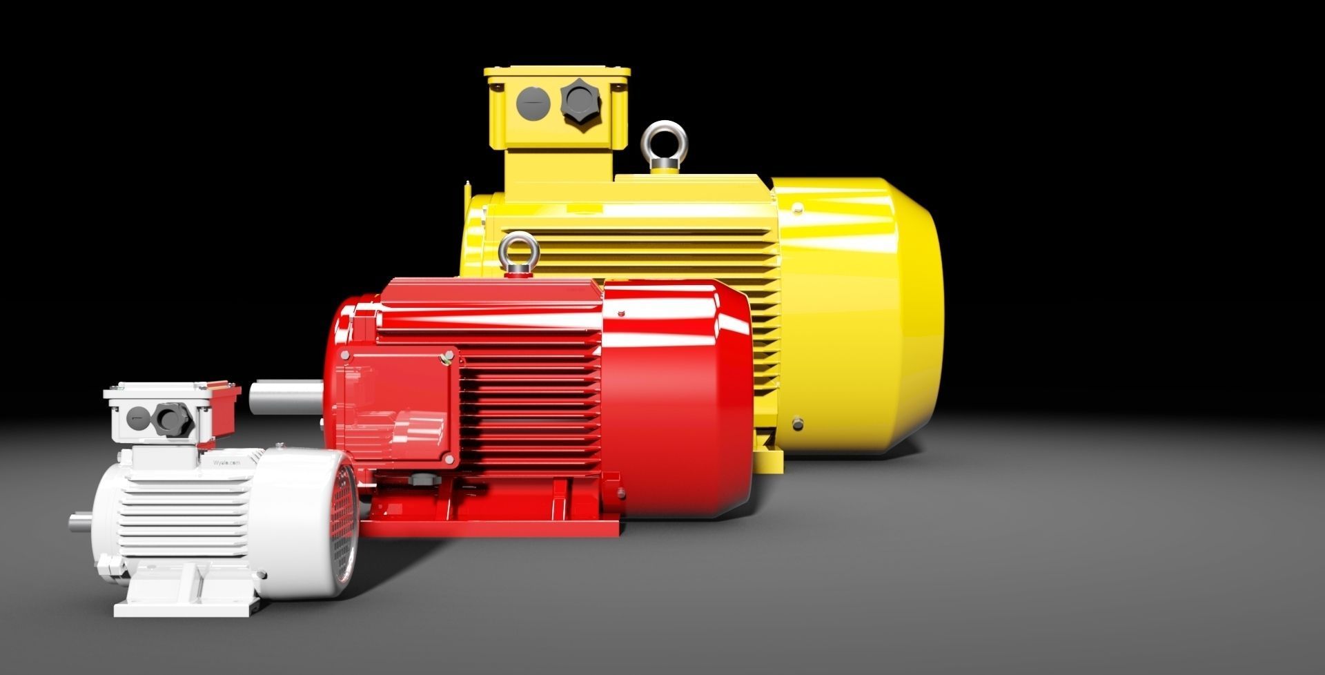 72 CAD Models - Electric motors IEC B3 3D model_6