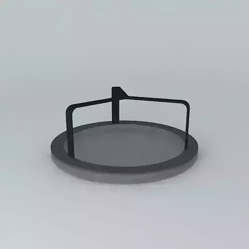 Round Cast Glass Coffee Table