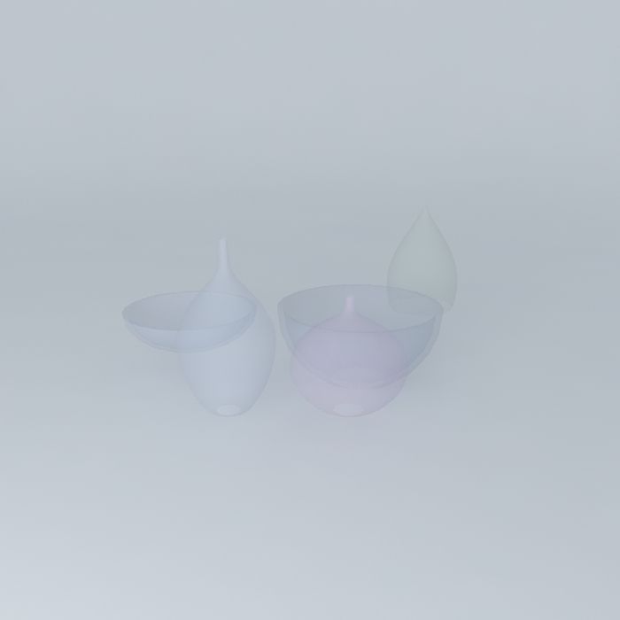 Glass Objects 3D model_2