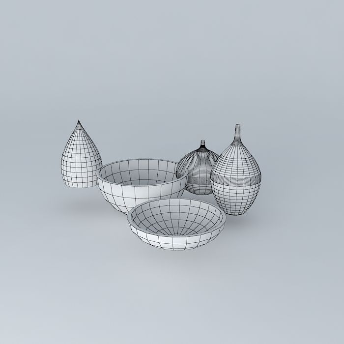Glass Objects 3D model_3