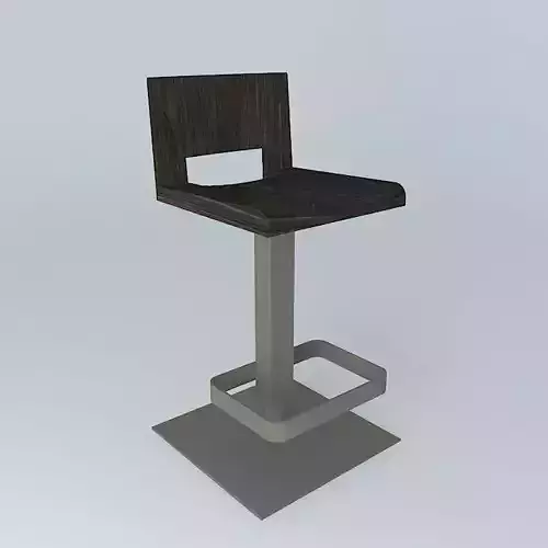 Steel and Teak Kitchen Stools